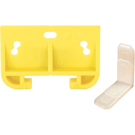 Prime-Line 3/32 in. x 1-9/16 in., Yellow Drawer Guide Kit (1 Pair) R 7154